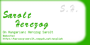 sarolt herczog business card